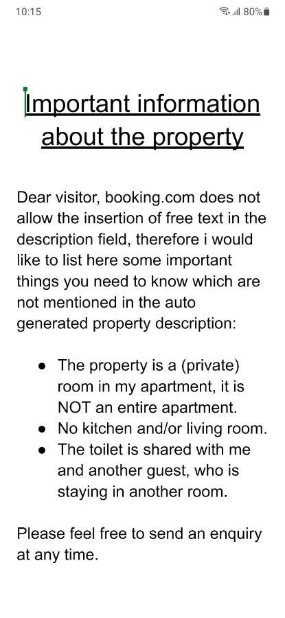 Nicole, Not For Parties, Not A Hotel, Room With Shared Bathroom, No Kitchen Amsterdam Exteriér fotografie
